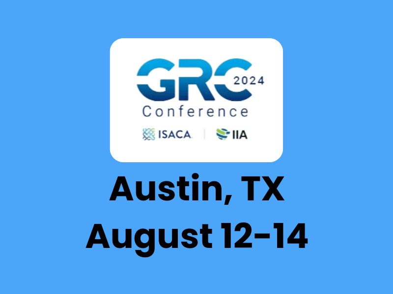 ISACA GRC Conference logo 2024 Austin, TX